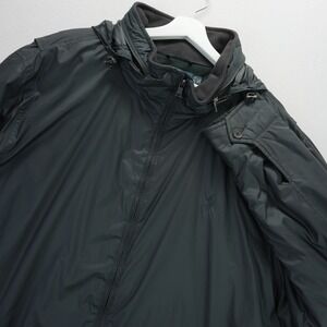 Polo Ralph Lauren Mens 3XLT Tall Black Hooded Windbreaker Jacket Full Zip Pony